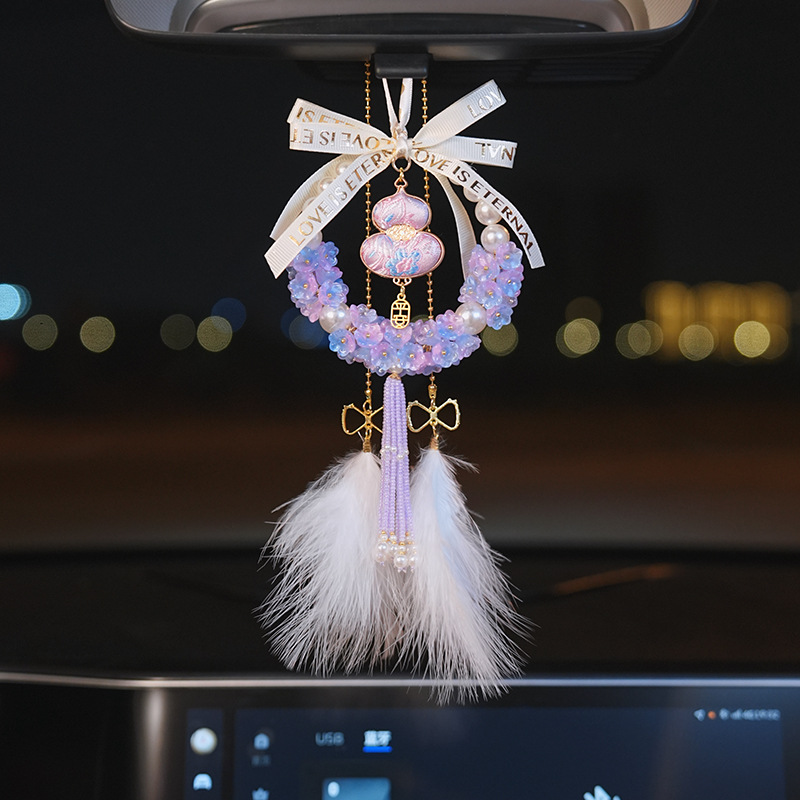 New Style Fulu Gourd Car Safety Pendant Rearview Mirror Hanging Ornament with a High-End Feel for Car and Electric Vehicle Interior Decoration