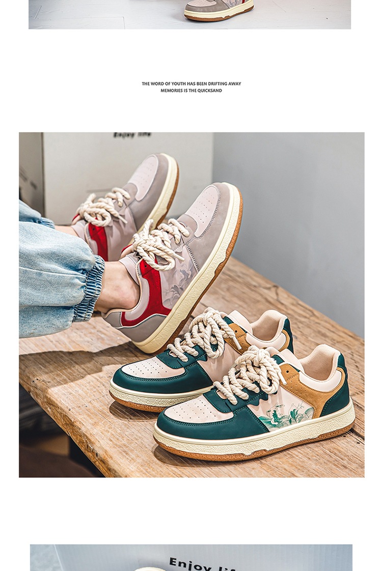 Spring Autumn Trendy Men's Casual New Four Seasons Versatile Breathable Korean Fashion Board Shoes Flat and Lightweight_voghion.com