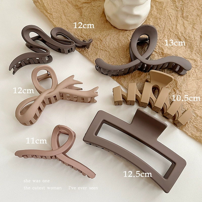 Заколки для волос, набор assorted, детские и взрослые, матовые формы 4,5–13 см