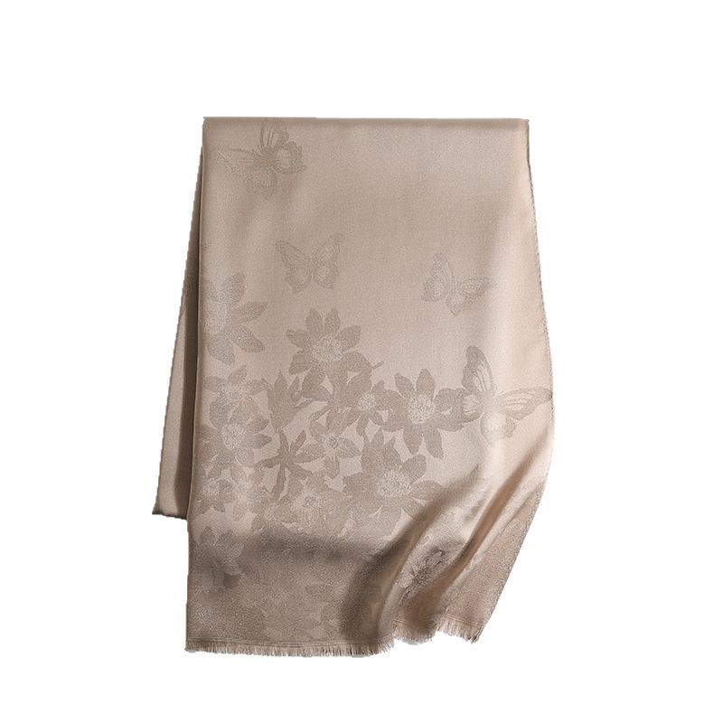 Sciarpa da donna estiva double face, versatile, con stampa, design semplice, accessorio per capospalla._voghion.com