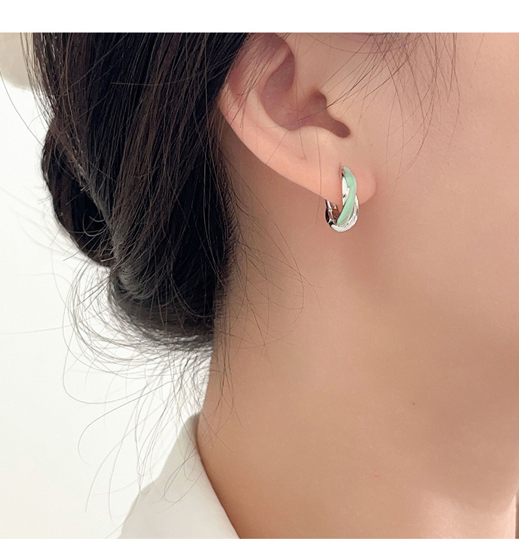Linglang S925 Silver Hoop Earrings Minimalist Earrings Jewelry for Girls Dainty Hypoallergenic Earrings