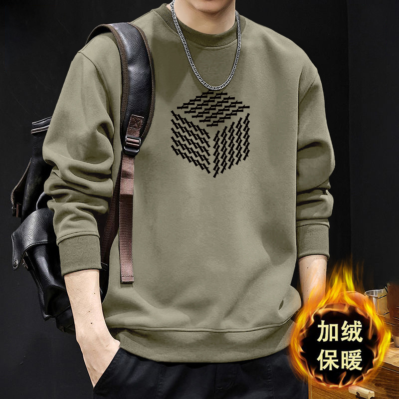 Hong Kong estilo japonés ocio 420g pesado chaqueta de cuello redondo hombre primavera y otoño estilo americano suelto y versátil chaqueta de pareja de estudiantes