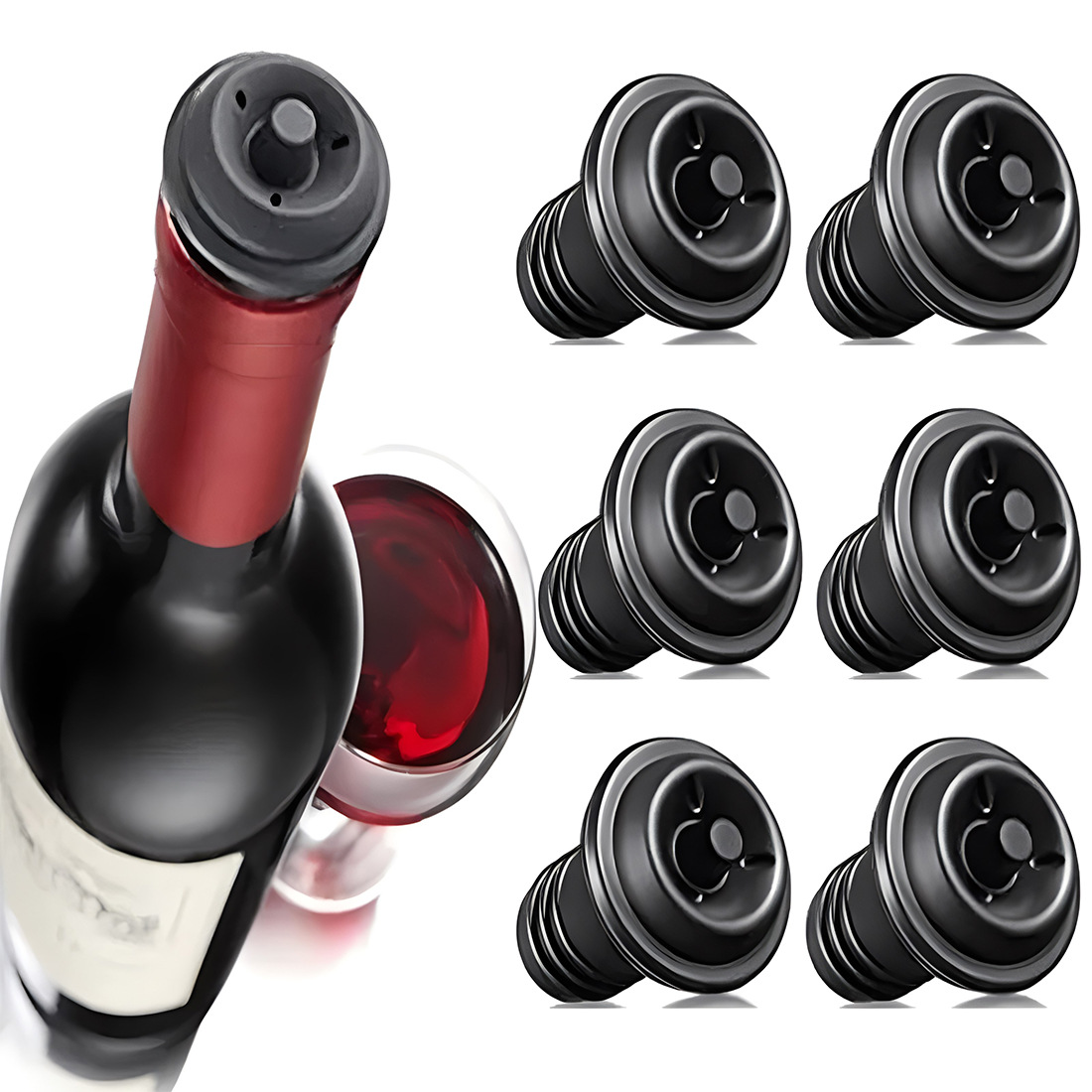 Cross-border exclusive red wine vacuum stopper wine vacuum preservation sealing bottle plug food drinking bottle cap