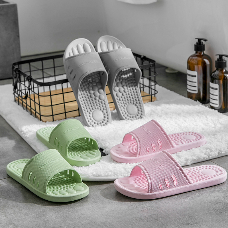 Home Massage Slippers Wholesale Comfortable Foot Therapy Acupoint Indoor Non-slip Hotel Bath Soft Bottom Bathhouse Slippers