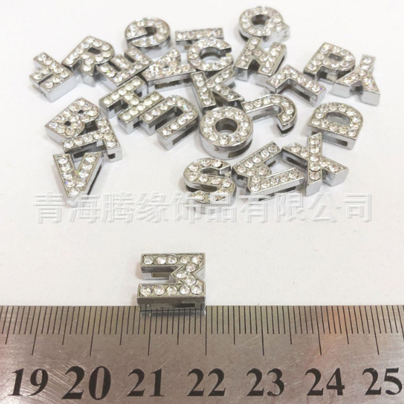 8mm 10mm zinc alloy personalized rhinestone letter jewelry wrist bracelet long belt key chain jewelry accessories 8mm 10mm zinc alloy personalized rhinestone letter jewelry wrist bracelet long belt key chain jewelry accessories