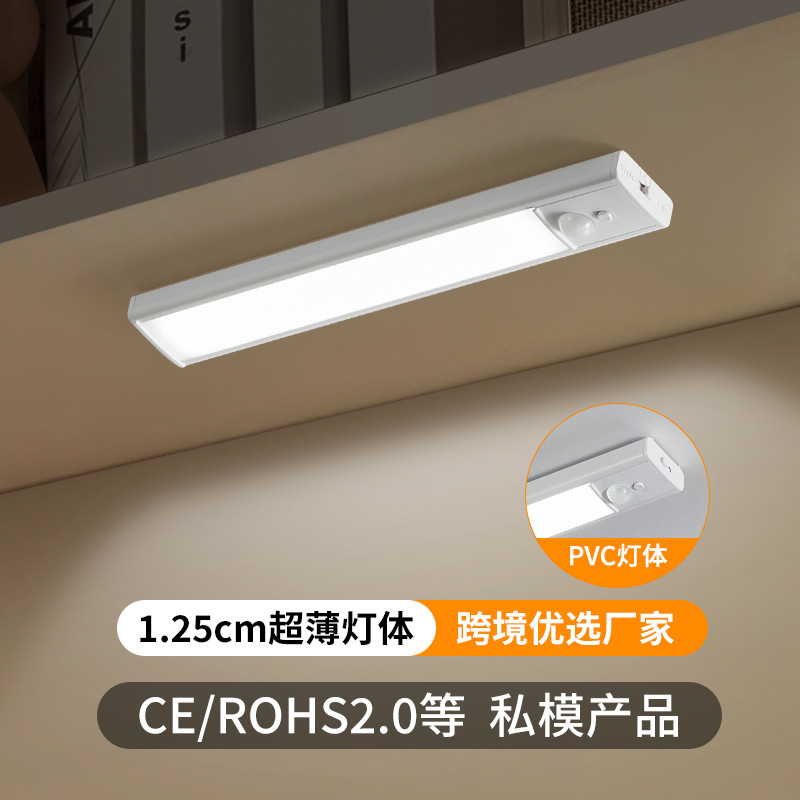Infrared Sensor Light under Cabinet Light Rechargeable Remote Control Led Closet Light No-Plug-In Light with Led Light for Eye Protection