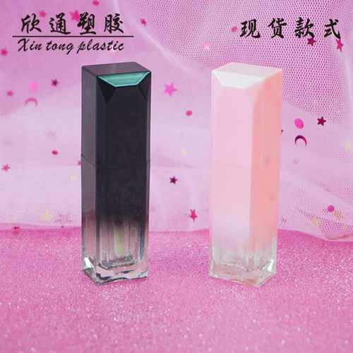 Lip gloss tube, black diamond gradient, lip gloss empty bottle shell 4.5ml, logo printable lip glaze empty tube wholesale