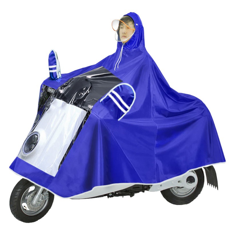 Visual Dashboard poncho impermeable Individual Doble coche eléctrico motocicleta bicicleta engrosada Oxford tela engrosada impermeable