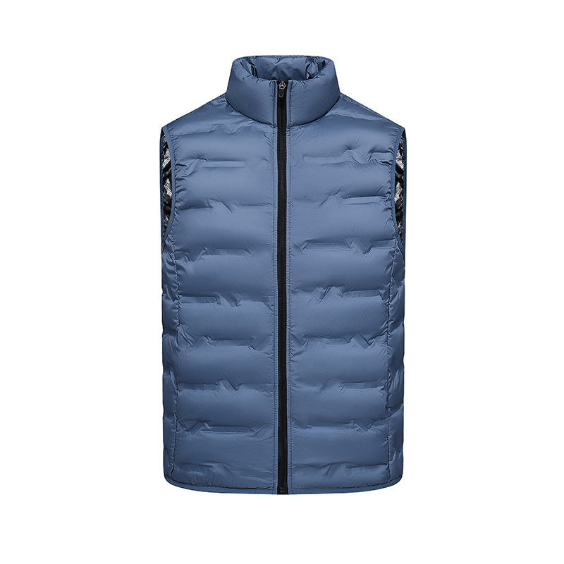 Chaleco de pluma para hombre casual hollow universal color sólido casual sin mangas chaqueta de pluma para hombre casual hollow para hombres y mujeres image 7
