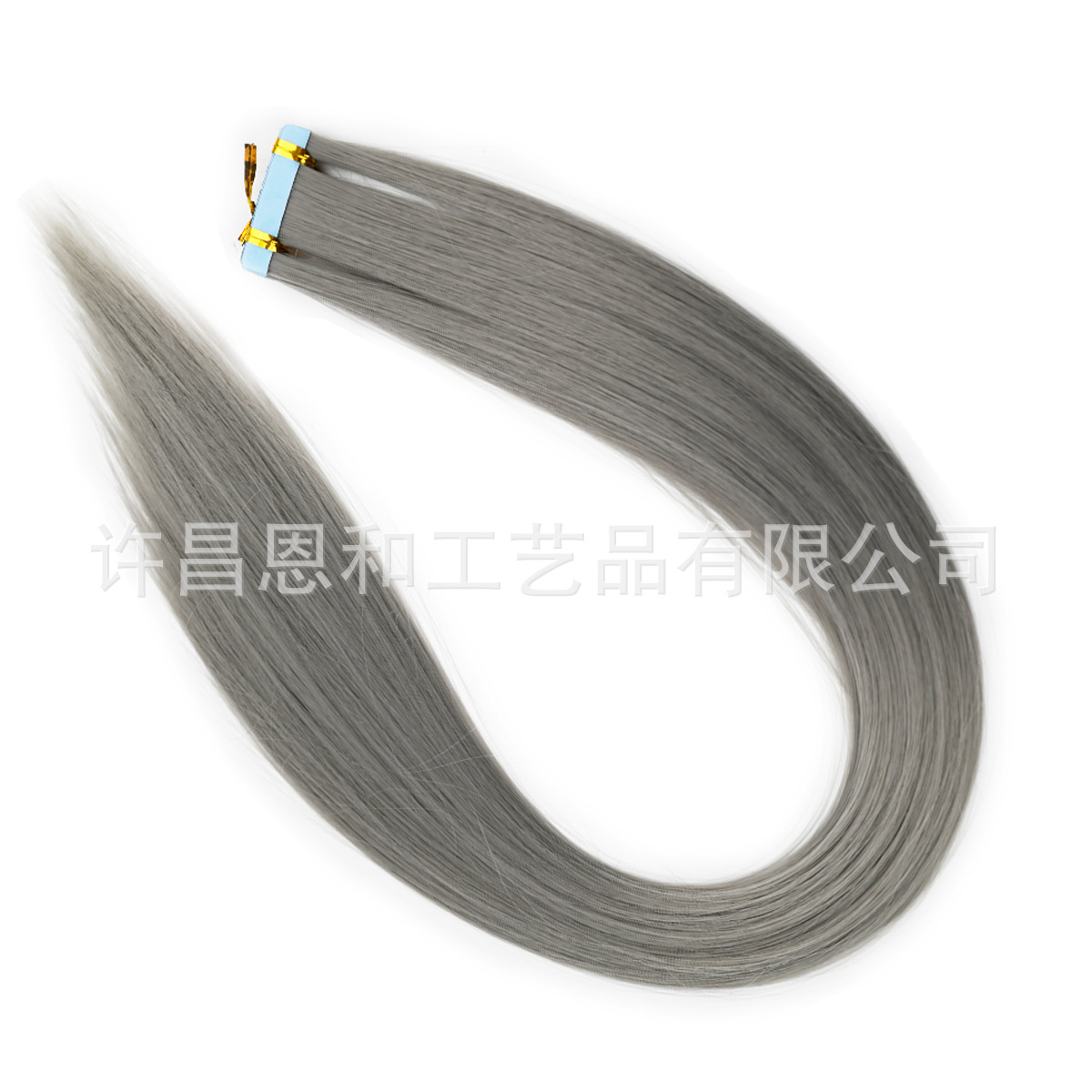 Película europea y americana pelucas blanco sin costuras Tape in hair cabello humano cabello azul adhesivo