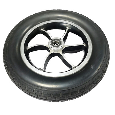 10寸PU实心轮 电动代步车电动轮椅轮胎踏板车小前轮 电动车轮胎