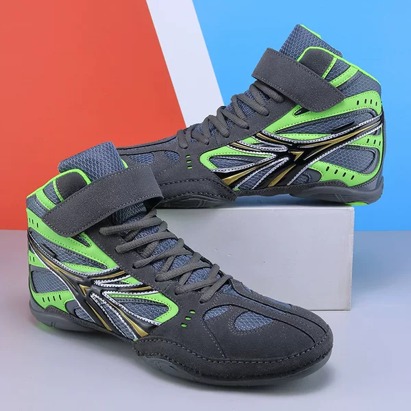 High-Top Boxing Shoes for Men and Women, Children's Sanda Fighting Training Shoes, Adult Wrestling Shoes, Fitness Weightlifting Shoes, High-Tube
