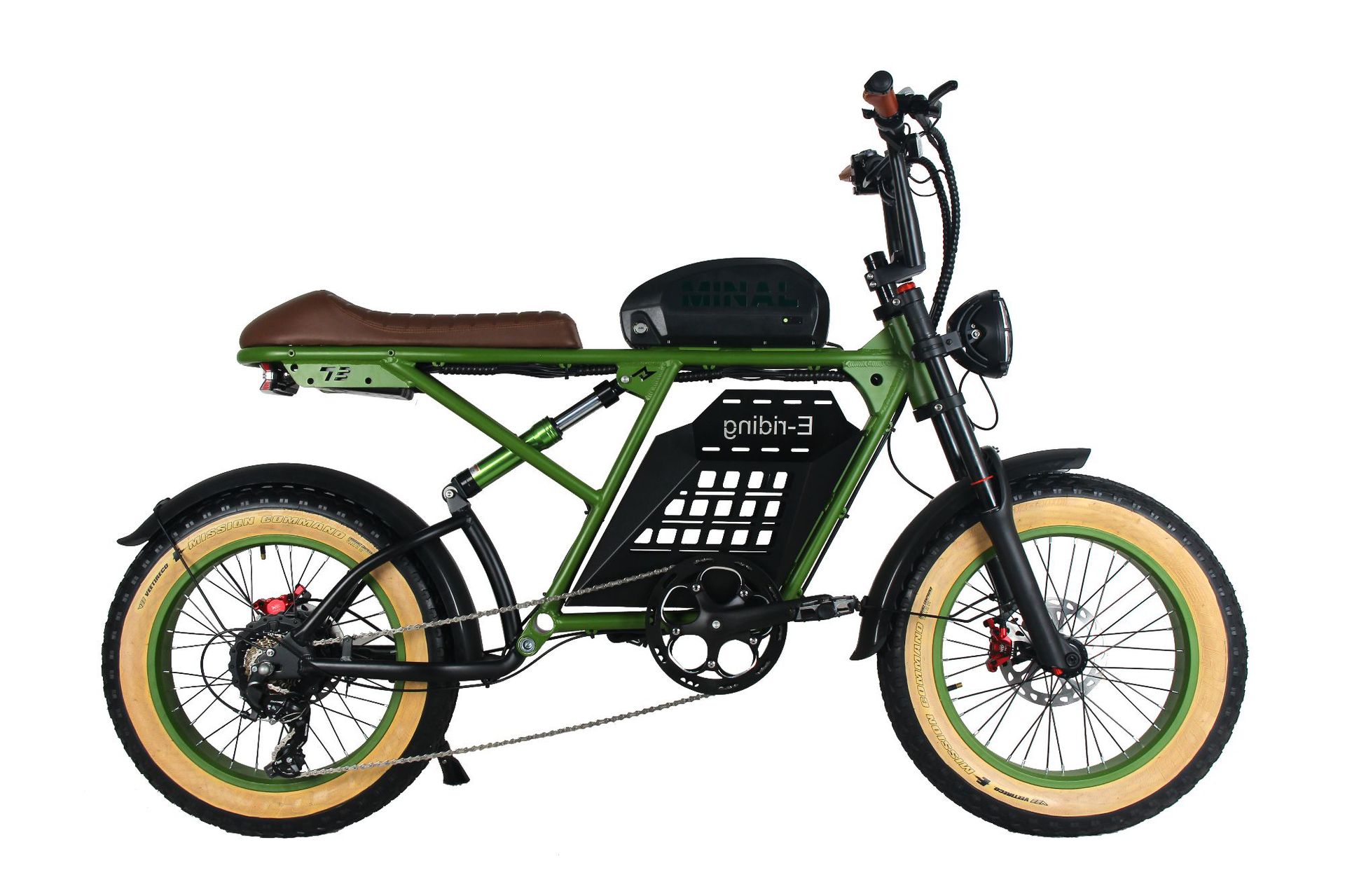 MINAL 20inch Fat Tire Retro Electric Motorcycle Off-road Beach Lithium Battery Long Range Electric Assist Bike