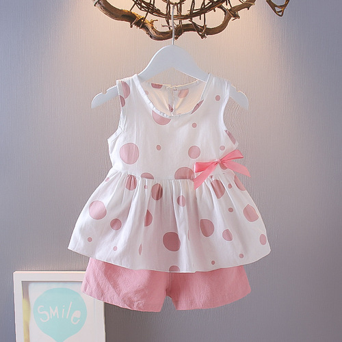Girls Summer Clothes  New Style 2 Fashionable Baby Girl 3 Dress Set 4 Summer Two-piece Set Children's Clothes 5 Years Old Clothes