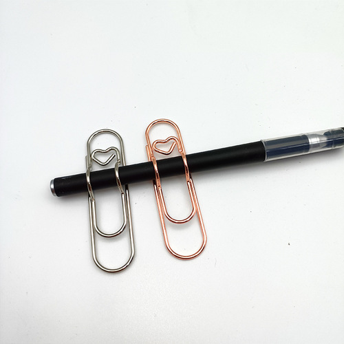Love heart metal pen holder creative pen clip cute pen clip office meeting pen accessories creative cute pin
