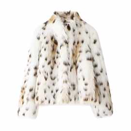 秋新款欧美风女装人造皮草效果外套图片色个性街头涤纶