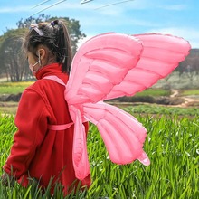 加世蝴蝶翅膀气球批发充气背饰儿童夜市摆摊天使拍照道具发光波球