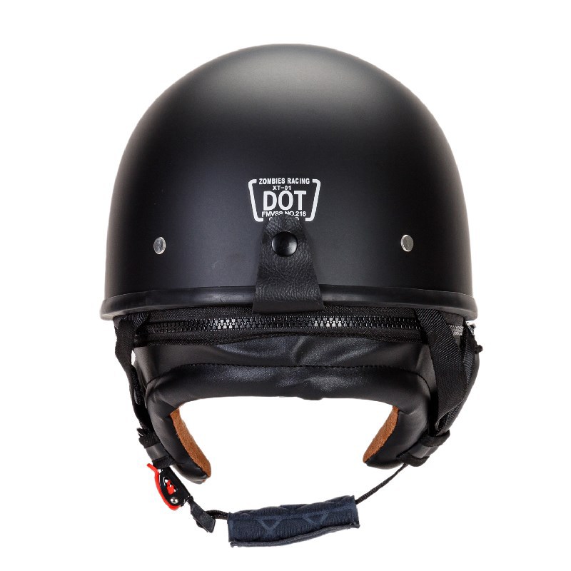 Vintage pusķivere ar malu ar noņemamu motocikla ķiveri ar priekšautiņu Elektriskā veloķivere Halewind_voghion.com