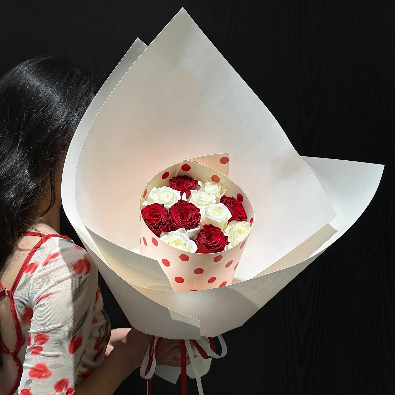 Nueva pieza de vals de una pieza estereotipada 520 florería de San Valentín ramo de flores regalo bricolaje materiales hechos a mano