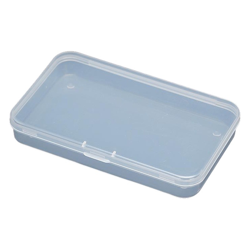 Caja de plástico de fábrica rectangular blanco Caja de Herramientas pequeño producto transparente caja de embalaje caja de piezas caja de almacenamiento en stock