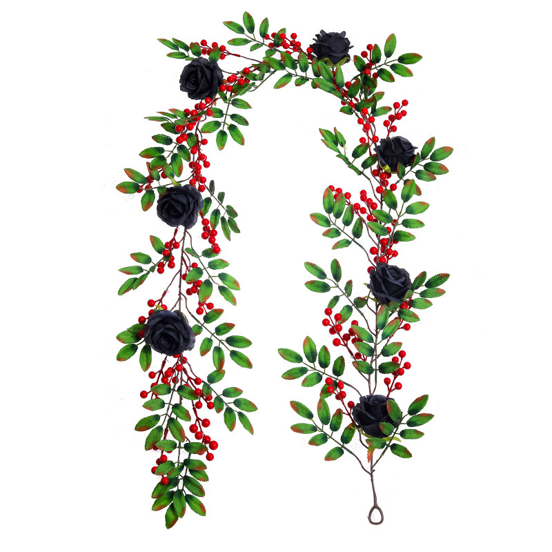 クリスマスの花の赤い実の装飾のクロスボーダーのクリスマスの雰囲気をシミュレーションします。|undefined