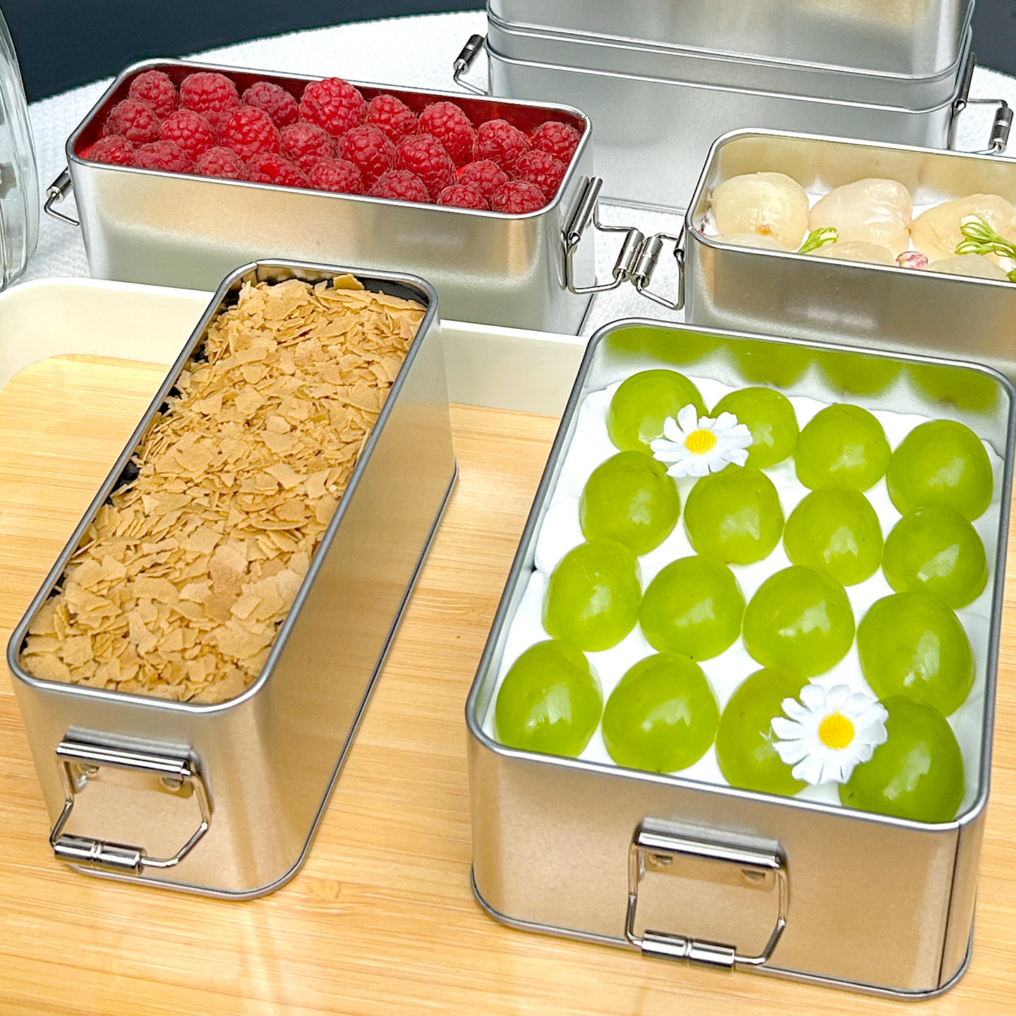 中丽复古搭扣马口铁盒子迷你饼干雪花酥提拉米苏蛋糕甜品盒密封盒