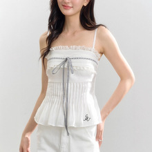 法式吊带背心女夏季法式性感腰辣妹小个子抹胸衣