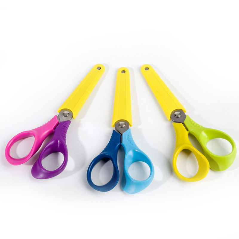 French Maped 3D Sheath Children's Scissors Korean Version DIY Handmade Convenient Children's Small Scissors