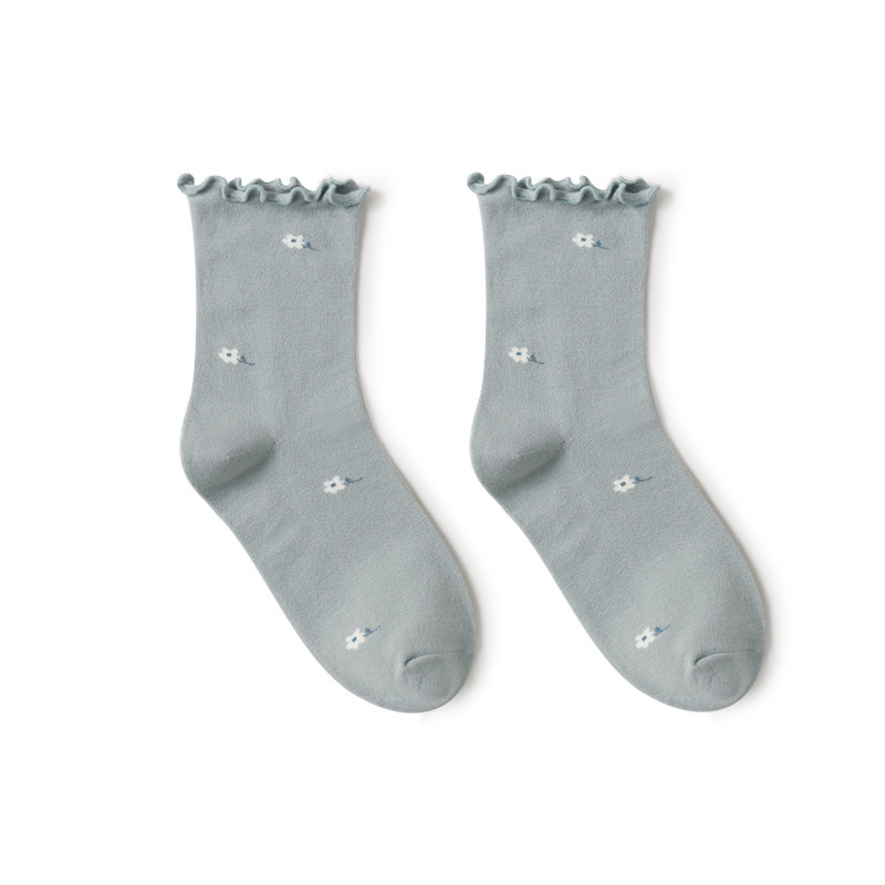 Nuevos calcetines de confinamiento Primavera, Otoño e Invierno posparto algodón peinado transpirable media pantorrilla boca suelta no apretado maternidad sueño mujeres embarazadas Calcetines