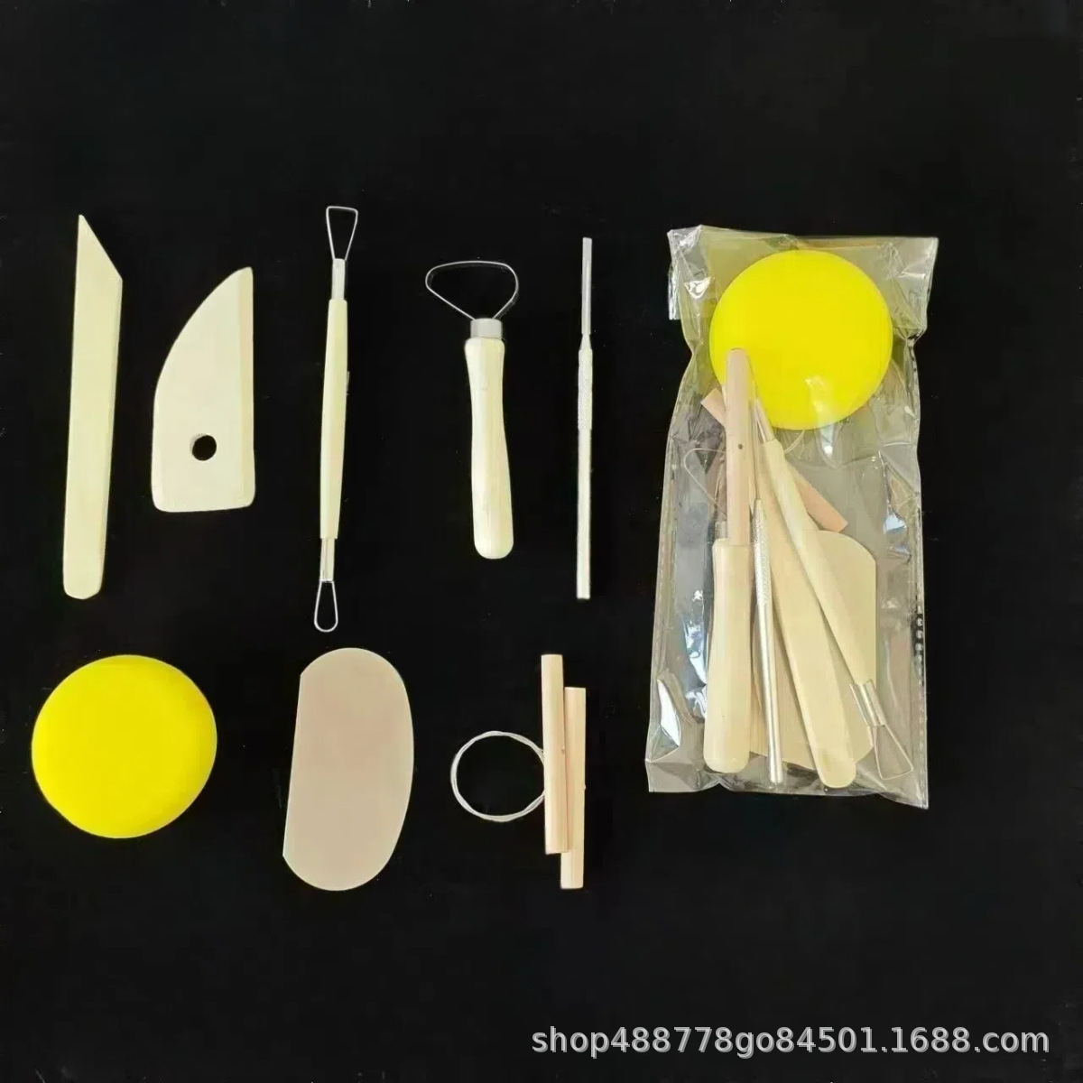 Herramientas de escultura de arcilla de venta directa transfronteriza, herramientas de cerámica de ocho piezas, herramientas de plástico de arcilla súper, herramientas de cerámica de arcilla de bricolaje