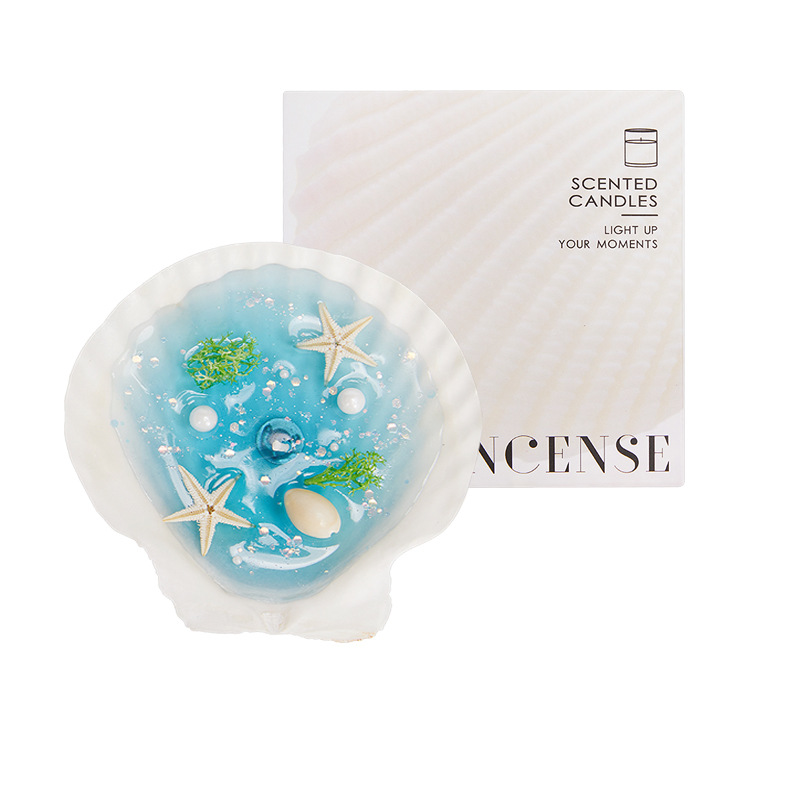 Bougie gelée océanique artisanale en cire, forme à faire soi-même, ornement d'aromathérapie, cadeau, décoration, parfum d'anniversaire créatif_voghion.com