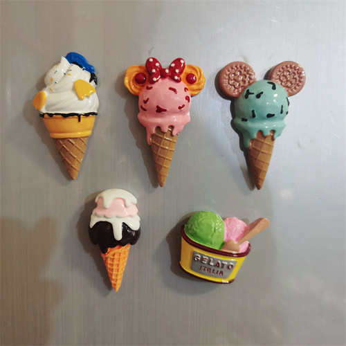 Three-dimensional simulation food refrigerator magnet bread cone ice cream burger love magnet coffee magnet decoration