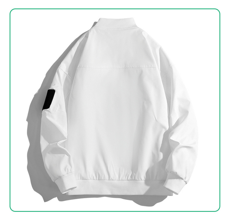 Men's Bomber Jacket American Flight Style Casual Streetwear Top_voghion.com