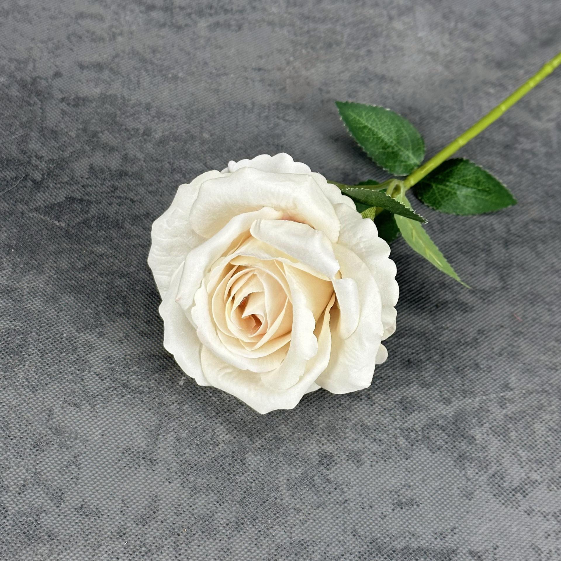 Rosas de tela única flores de tela