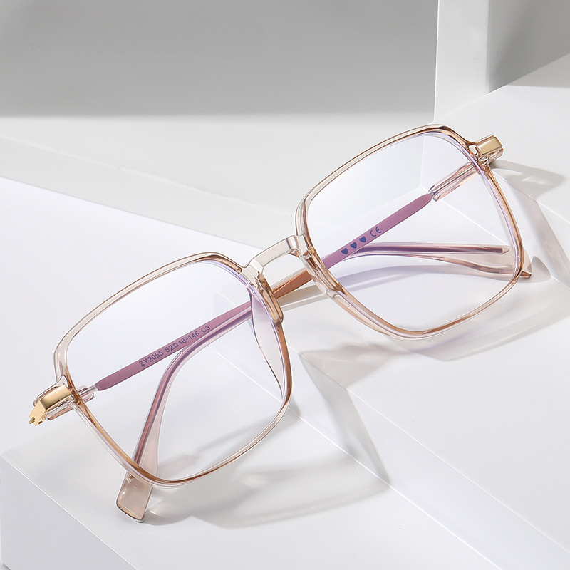 New Trendy Large Frame Anti-Blue Light Glasses Frame Korean Style Plain Makeup Influencer Glasses Men's 2055 Non-Prescription Glasses Frame Women's New Trendy Large Frame Anti-Blue Light Glasses Frame Korean Style Plain Makeup Influencer Glasses Men's 2055 Non-Prescription Glasses Frame Women's