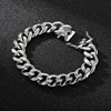 Independent station Foreign Trade Source A piece of European and American trendy rock rock coarse titanium steel men's Cuban bracelet necklace