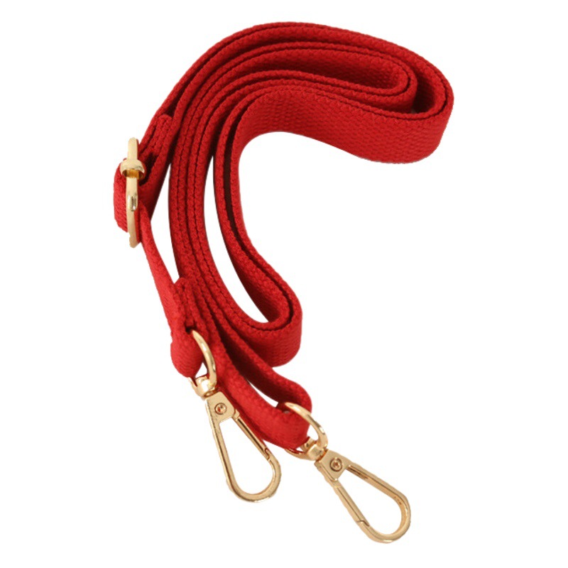 Factory Direct high quality thick crossbody belt polyester cotton material golden hardware bag belt diy adjustable shoulder strap