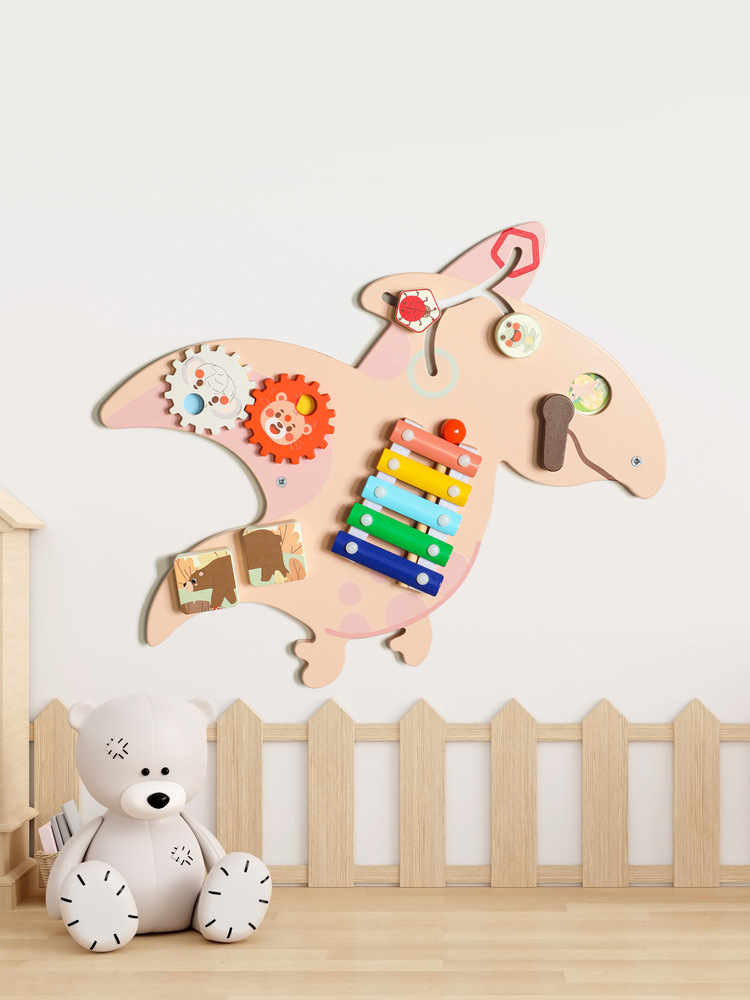 Diversión educación temprana rompecabezas jardín de infantes juegos de pared pasillo decoración de pared niños juguetes de pared de madera al por mayor