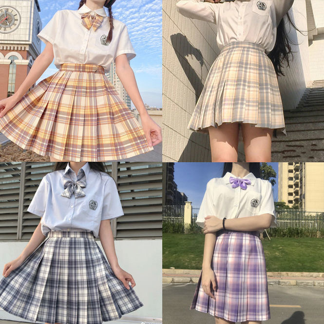 班服日系jk格裙jk制服浩海学生学院风刺绣衬衫百褶裙