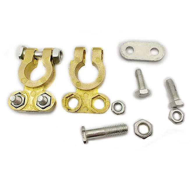 Hejian fábrica de piezas de automóviles accesorios de la batería del coche pila de la batería de cobre clip de pescado conector de hardware de latón