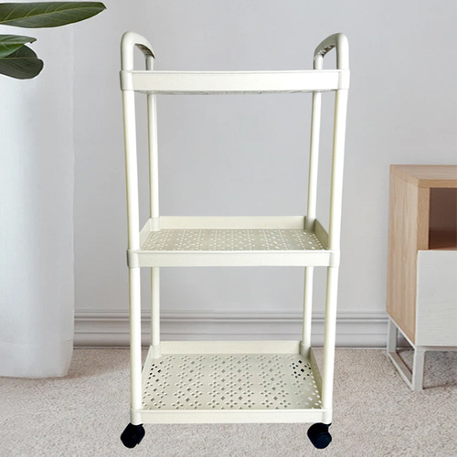 Household plastic small trolley living room multi-layer shelf office desk under storage rack kitchen vegetable storage rack