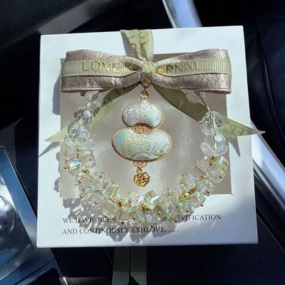 Fulu Car Hanging Ornament with Car hanging - green-plum-color