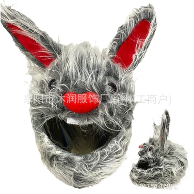 Cross-border in stock Motorcycle Accessories Motosiklet dəbilqələri - one-size-fits-all-can-be-labeled-crossed-jit-straight-fur-rabbit