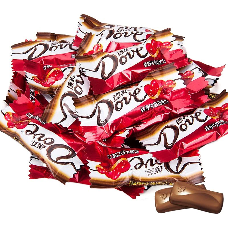 Деву шелковистый молочный шоколад навалом 500 г свадебные конфеты красный пакет конфеты оптом праздничный