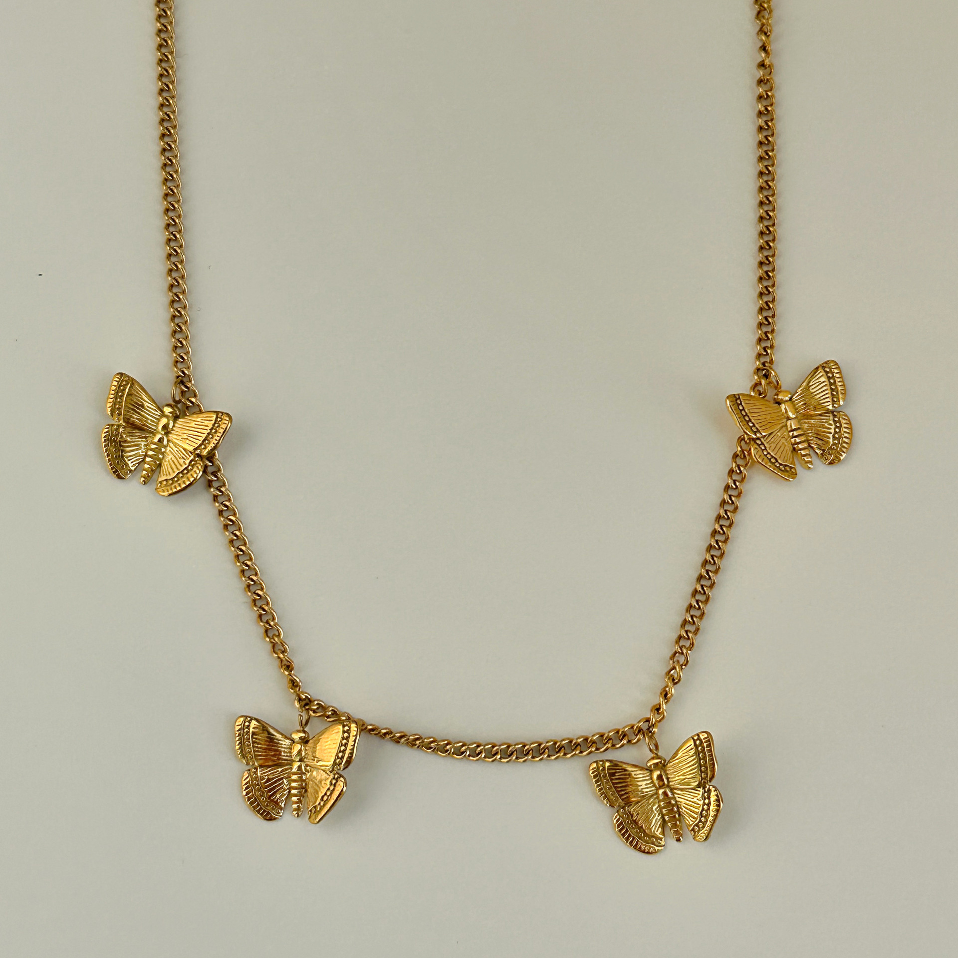 Feenhafter Stil Schmetterling Titan Stahl Halskette display picture 2