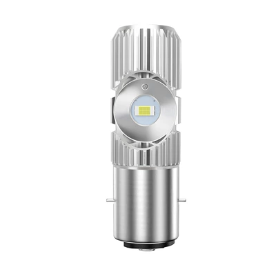 Cross-border 12V high-brightness motorcycle LED headlights, 2-bulb, 3-prong, single-prong, for electric vehicles, H4 BA20D headlight/spotlight (Motorcycle headlights, headlights) - ba20d-white-1-piece