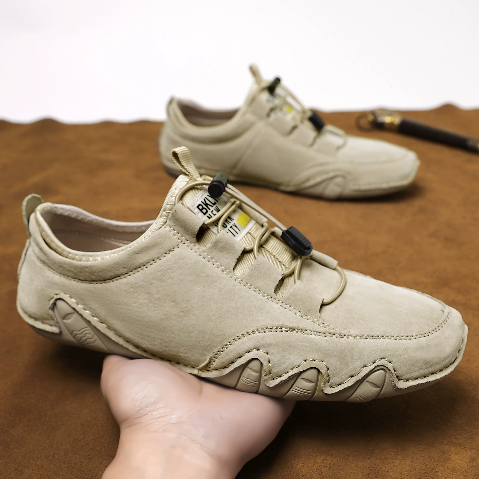 Независимая станция, трансграничная популярная мужская обувь с осьминогом, дышащая мужская повседневная кожаная обувь, обувь в горох, Спортивная модная обувь больших размеров