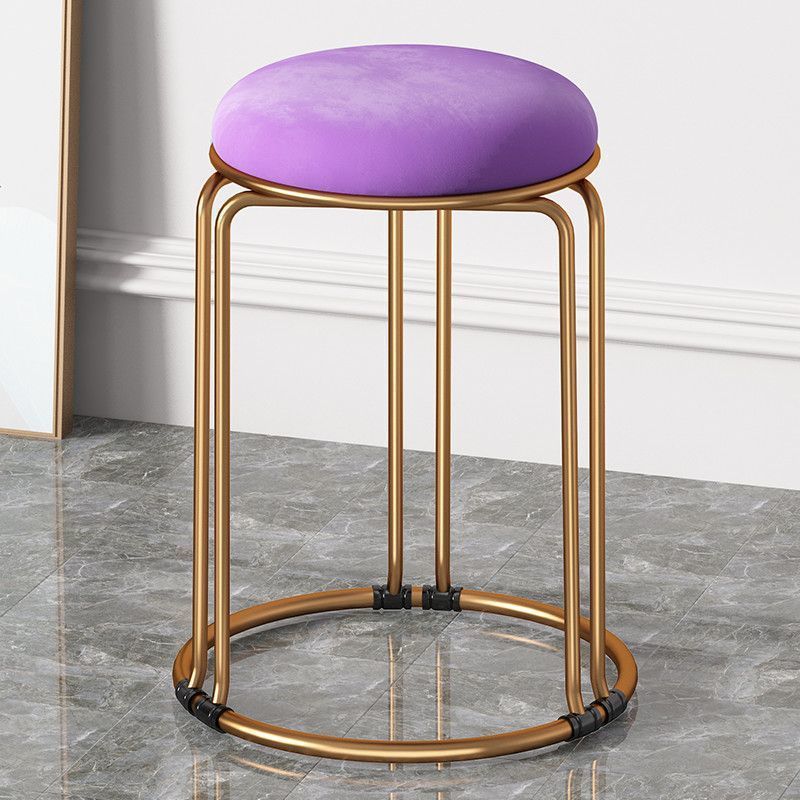 [굵은 6열 솔리드 스틸바-골드다리] 퍼플-벨벳