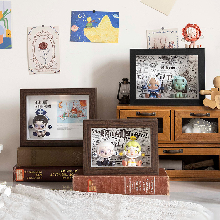 Blind box storage photo frame 6 6 inch 7 inch 8 doll hand-made Ono diy hollow bubble Mart frame empty frame ornaments