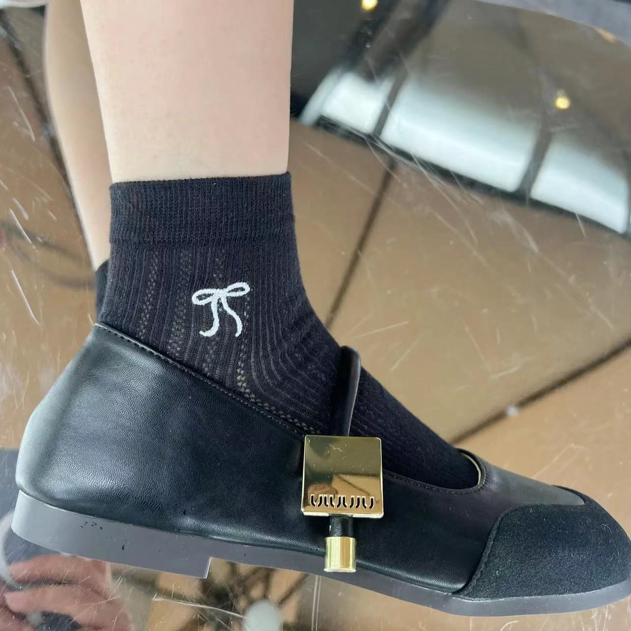 Strict Selection ins Popular Socks Women's Summer Thin Bow Ballet Style JK Breathable Sweet Girl's Mesh Socks